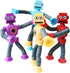 Bendable Robot Figures Set of 4, Flexible Suction Cup Men, Fidget Pop Tubes Sensory Toys for Girls and Boys...