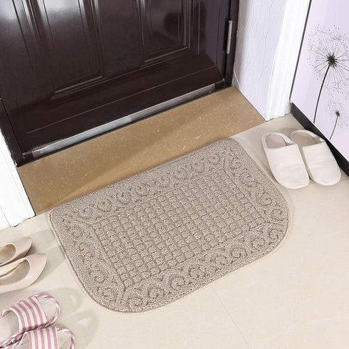 COSY HOMEER 27X18 Inch Anti Fatigue Kitchen Rug Mats are Made of 100% Polypropylene Half Round Rug Cushion Specialized in Anti Slippery and Machin...