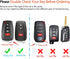 Sindeda Compatible With Toyota Key fob Cover with Leather Keychain,Soft TPU Full Cover Protection,Key fob case for RAV4 Camry Avalon Corolla Highl...