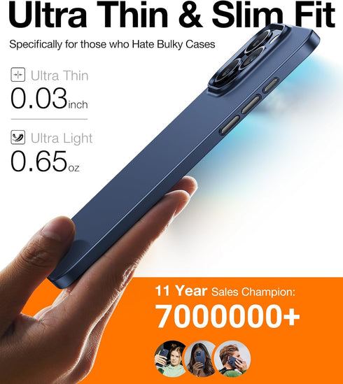 TORRAS Slim Fit Designed for iPhone 15 Pro Case 6.1 inch, Ultra Thin Designed for iPhone 15 Pro Phone Case 2023, Lightweight Matte Hard PC Slim Th...