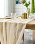 BOXAN Beige Sheer Table Runner - Lightweight Gauze - 30x120 Inch for Ivory Wedding Rustic Boho Wedding Party Bridal Shower Decor Birthday Party Ca...