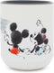 Disney Mickey and Minnie Mouse Watercolor Sunset Asian-Style Ceramic Tea Cup | Traditional Japanese-Inspired Mug Without Handle | Holds 9 Ounces...
