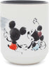 Disney Mickey and Minnie Mouse Watercolor Sunset Asian-Style Ceramic Tea Cup | Traditional Japanese-Inspired Mug Without Handle | Holds 9 Ounces...