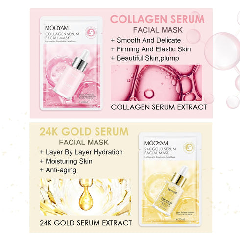 Face Mask Skincare Facial 12 Sheet Facial Spa Moisturizing Skincare Hydrate, Radiance Boost, Soothe, Revitalize, Nourish, Purify Skin For All Skin...
