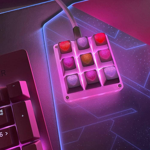 9 Keys 24 Macro RGB Backlight Programmable Setting Keypad Mechanical Keyboard OSU Single Handed Keyboard Electric Contest Game PC Laptop MAC Win G...