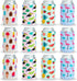 BLUE PANDA Neoprene Can Cooler Sleeves Summer Gift for Teacher - 12-Pack 4 Tropical Designs 2.5 x 4 In Fits 12 Oz - Insulating Summer Drink Cozy -...