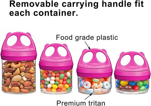 BeneLabel Stackable Food Storage Containers for Formula Travel Container for Storing Milk, Protein Powder, Snacks, Travel Items, BPA Free(Red, 31o...