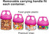 BeneLabel Stackable Food Storage Containers for Formula Travel Container for Storing Milk, Protein Powder, Snacks, Travel Items, BPA Free(Red, 31o...