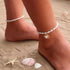 Boho Pearl Anklets Bracelets Beaded Layered Ankles Bracelets Shell Pendant Foot Chain Jewelry for Women...