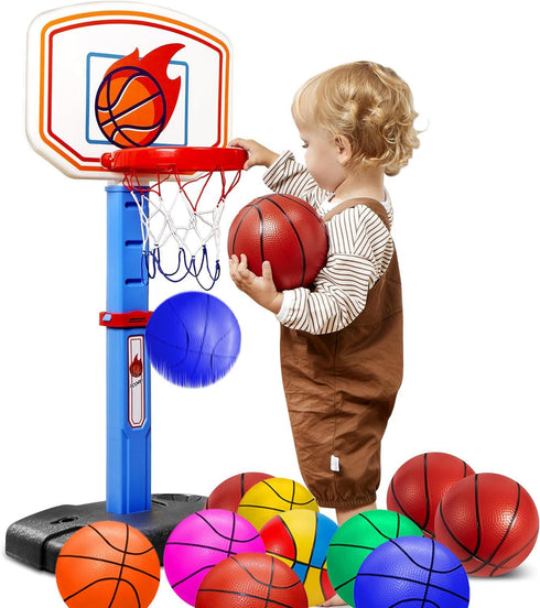 ABAJI Mini Basketballs Pink 2 Pack 5" Set with Pump Needle Durable Material for Mini Hoop 3+ Years Toddlers Kids Teenagers for Pool Indoors Outdoo...