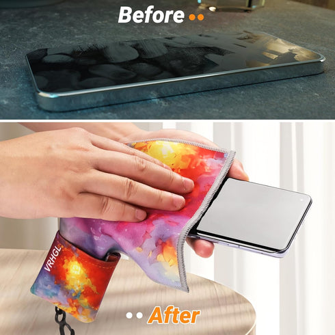 Eye Glass Clean Cloths,2 Side Glasses Cleaner & Polishing Kit, Microfiber Cleaning Cloth for Glasses,Lenses, Screens, Cameras, iPad, iPhone,LCD TV...
