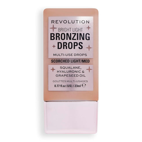 Revolution Beauty, Bright Light Bronzing Drops, Bronze & Glow Face & Body Drops Infused with Hyaluronic Acid, Bronze Scorched, 0.77 Fl. Oz....