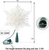 Brizled Christmas Snowflake Tree Topper, 9.25in Lighted Christmas Treetop with 20 Warm White Lights, 120V UL Certified Plug in Christmas Tree Top ...