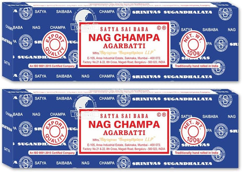 Satya Sai Baba Nag Champa Incense Sticks, 100-gram (Pack of 2)...
