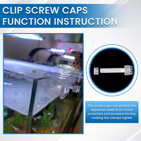 6pcs aquarium lid clips fish tank top cover lid support holder clip for rimless or rim fish tank...