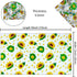 ZLIFA Sunflower Print Clear Vinyl Faux Leather Sheets, 12" x 47" Smooth Printed PVC Fabric Roll for Handmade Bows Earrings Handbag Sewing Crafts, ...