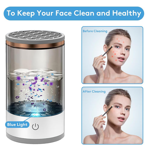 Electric Makeup Brush Cleaner, 2024 New Automatic Spinning Makeup Brush Cleaner, Cosmetic Brush Cleaner For All Size Makeup Brushes, Makeup Brush ...