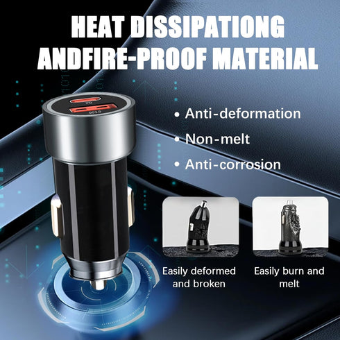 USB C Car Charger,PD30W & OC3.0 Fast Charging Cigarette Lighter,Mini Cigarette Lighter Adapter for iPhone 15/14/13/12 Pro Max XR,iPad,Samsung,Pixe...