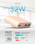 iHome 32W AC Pro Multi Port USB Wall Charger Block - Charging Station for Multiple Devices with 3 USB Ports (1 USB-C, 2 USB-A) - Fast Charging, Un...