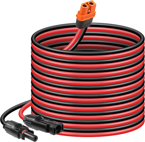 CERRXIAN 16.4FT/5M 12AWG Solar Panel Connector to XT60i Female Solar Panel Power Cable for Solar Panel,RV Portable Power Station,Portable Power St...