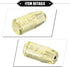 Gear Shift Knob Stick, 10cm Faux Crystal Transparent Bubble Gear Shifter Universal for Manual Transmission Vehicle Durable Acrylic Yellow with Ada...