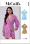 McCall's Misses' Wrap Front Romper Sewing Pattern Packet, Design Code M8454, Sizes 14-16-18-20-22, Multicolor...