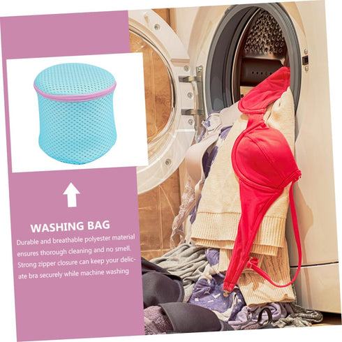HOMSFOU 2pcs laundry bag mesh wash bag bra washing bag zipper mesh bags Travel Storage Organizer Clothing Washing Bags Wash Machine Bag polyester ...