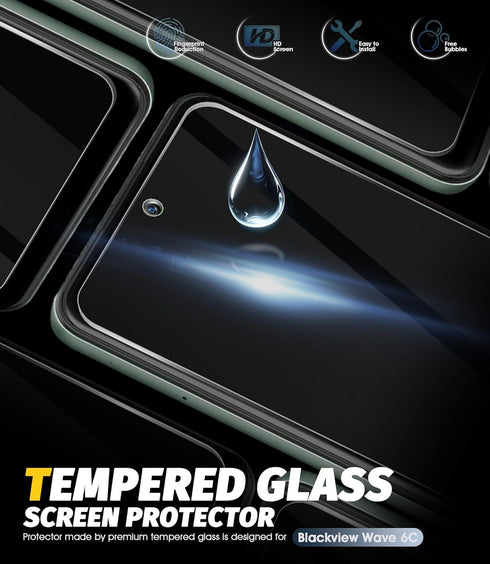 (3 Pack) Orzero Tempered Glass Screen Protector Compatible for Cricket Outlast/AT&T Jetmore, Precise Front Camera Cutouts HD Anti-Scratch Bubble-F...