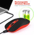 Leadsail Rechargeable Wireless Slim Cordless Mouse, 2.4G Portable Less Noise Optical Mouse with 5 Adjustable DPI Levels for Laptop, Desktop, MacBo...