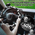 SuperKaKa 3PCS Cow Print Steering Wheel Cover,Auto Cute Anti-slip Breathable Cow-Pattern Shift Gear & Hand Brake Covers Universal Car Interior Acc...