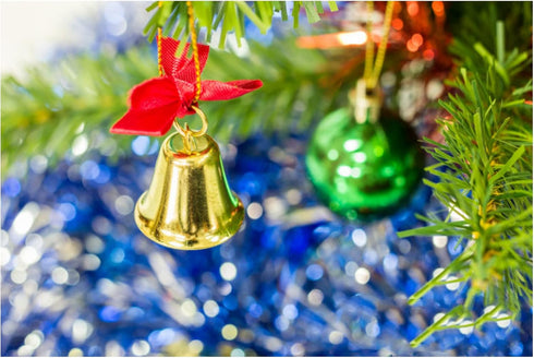 50 Pcs Gold Christmas Bells Bulk Hanging Decorations for Tree Ornaments Holiday Party Decor DIY Crafts Festive Jingle Bells Premium Metal(38mm, Go...