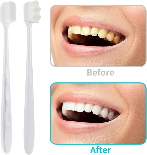 1PC Wodden Ultra-fine Soft Toothbrush Million Nano Bristle Adult Tooth Brush Teeth Deep Cleaning Portable Travel Dental Oral Care Brush (Mint Gree...