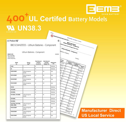 EEMB 4PACK LIR1654 Rechargeable Battery 3.7V Lithium-ion Button Batteries Coin Cell Battery for Earphone Wearable Device Watch...