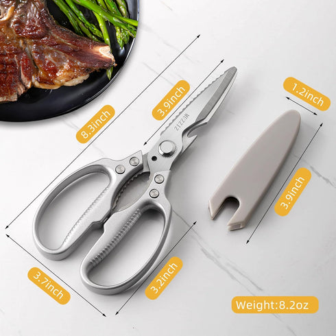 Kitchen Scissors, All Purpose Heavy Duty Kitchen Shears for Food,Metal Handle Stainless Steel Cooking Scissors for Chicken,Poultry,Meat,Herbs,Fish...