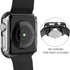 Secbolt 38mm Bling Case Compatible Apple Watch Band with Built-in Tempered Glass Screen Protector, All Around Protective Cover Frame Bumper for iW...