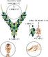 EVER FAITH Women's Crystal Elegant Bridal Cluster Flower Leaf Drop Necklace Earrings Set...