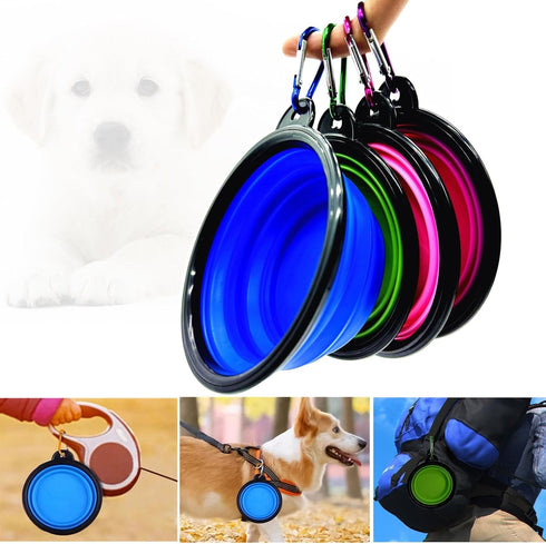 Collapsible Bowls Dog Pet Bowl, 4 Pack for Cats Dogs Travel Bowl Portable Foldable Pet Feeding Watering Dish Pet Supplies for Walking Parking Trav...