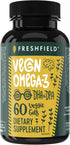 Freshfield Vegan Omega 3 DHA: Algae Oil, Most Reviewed, Carrageenan Free, Sustainably Sourced, Tested, No Heavy Metals, Fish Oil Alt, Plant Based ...
