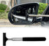 Car Rearview Mirror Wiper, Telescopic Auto Mirror Squeegee Wiper, Multifunctional Portable Vehicle Glass Cleaner Tool Auto Interior Exterior Acces...