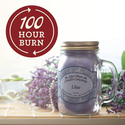 Our Own Candle Company, Strawberry Melon Scented Mason Jar Candle, 100 Hour Burn Time, Made in The USA - 13 Ounces...