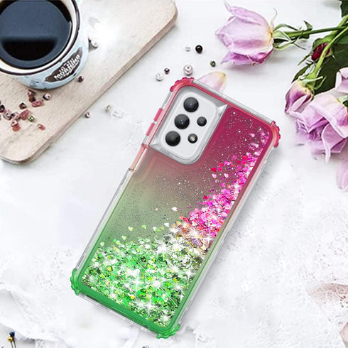 for Samsung Galaxy A23 5g Glitter Case, Samsung A23 Case, 3 in 1 Heavy Duty Protection Case for Galaxy A23 5G, Liquid Moving Quicksand Shiny Case ...