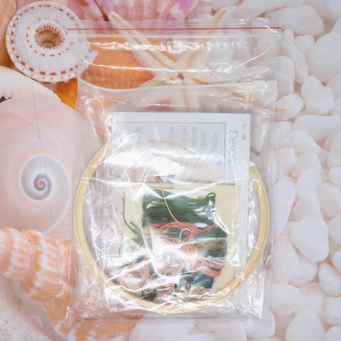 yueton 1 Pack Embroidery Started Kit Adult Beginner Cross Stitch Kits with Patterns, Instruction, Hoop, Colored Threads, Needles...