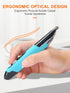 lychee Optical Pen Mouse Wireless for Laptop,Ergonomic Pocket Mouse Pen&Adjustable 800/1000/1200/1600 DPI,2.6GHZ USB&Bluetooth Mouse for PC(Blue)...