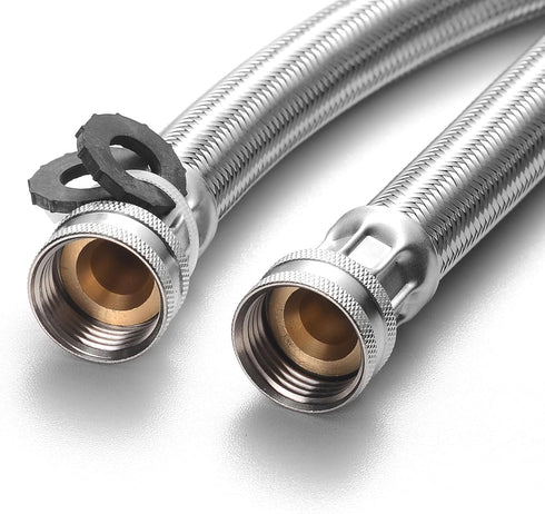 Garden Hose Extender Stainless Steel Water-Inlet Hose 2FT...