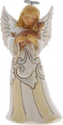 Enesco Jim Shore Heartwood Creek White Woodland Farmhouse Angel with Dog Figurine, 5.2 Inch, Multicolor...
