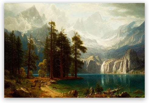 ZZPT Albert Bierstadt Art Prints - Sierra Nevada Albert Bierstadt Poster - Landscape Canvas Wall Art - Famous Paintings Posters Nature Wall Decor ...