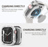 2 in 1 Waterproof Bling Case Compatible for Apple Watch 44mm Screen Protector SE Series 6/5/4, Women Glitter Diamond Rhinestone Bumper Face Cover ...