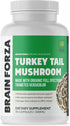 Brain Forza Organic Turkey Tail Mushroom Capsules, Mushroom Powdered Immune Support, Liver and Digest Health Support, Organic Defense Support, Non...