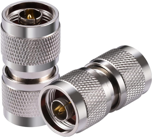 2PCS N Connector Adapter N Type Male to N Type Male Coax Cable Adapter 50 Ohm for CB Radio WiFi Antenna...