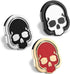 homEdge Cell Phone Skull Ring Grip, Set of 3 Packs 360° Adjustable Finger Ring Holder, Suitable for Magnetic Car Mount Kickstand for Cell Phone-Bl...
